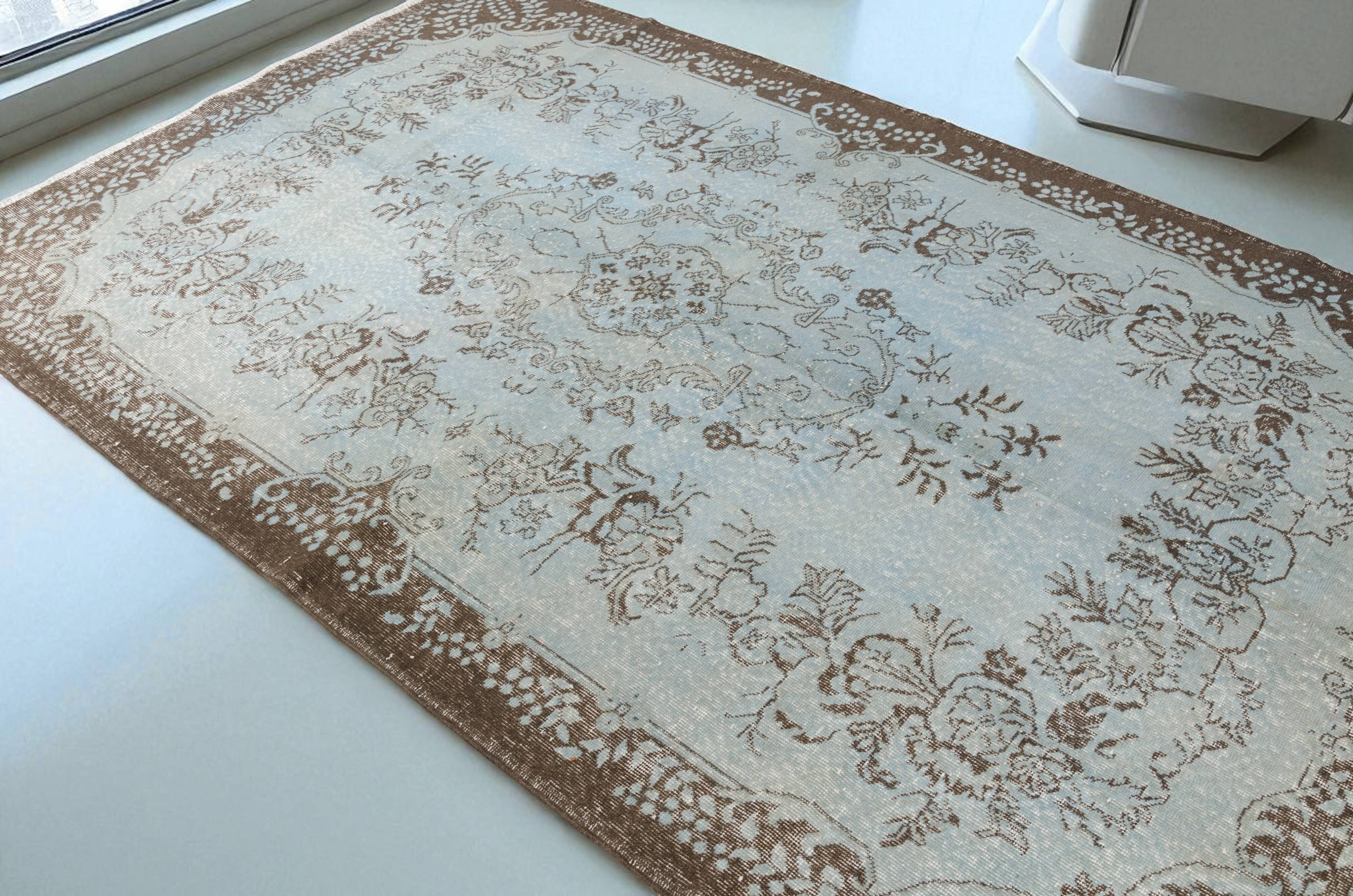 Tapis en laine vintage fait main turc sku v-943
