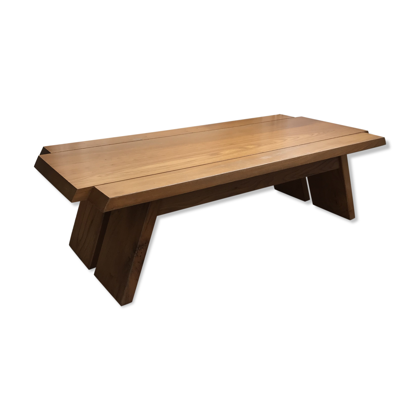 Table basse en orme massif