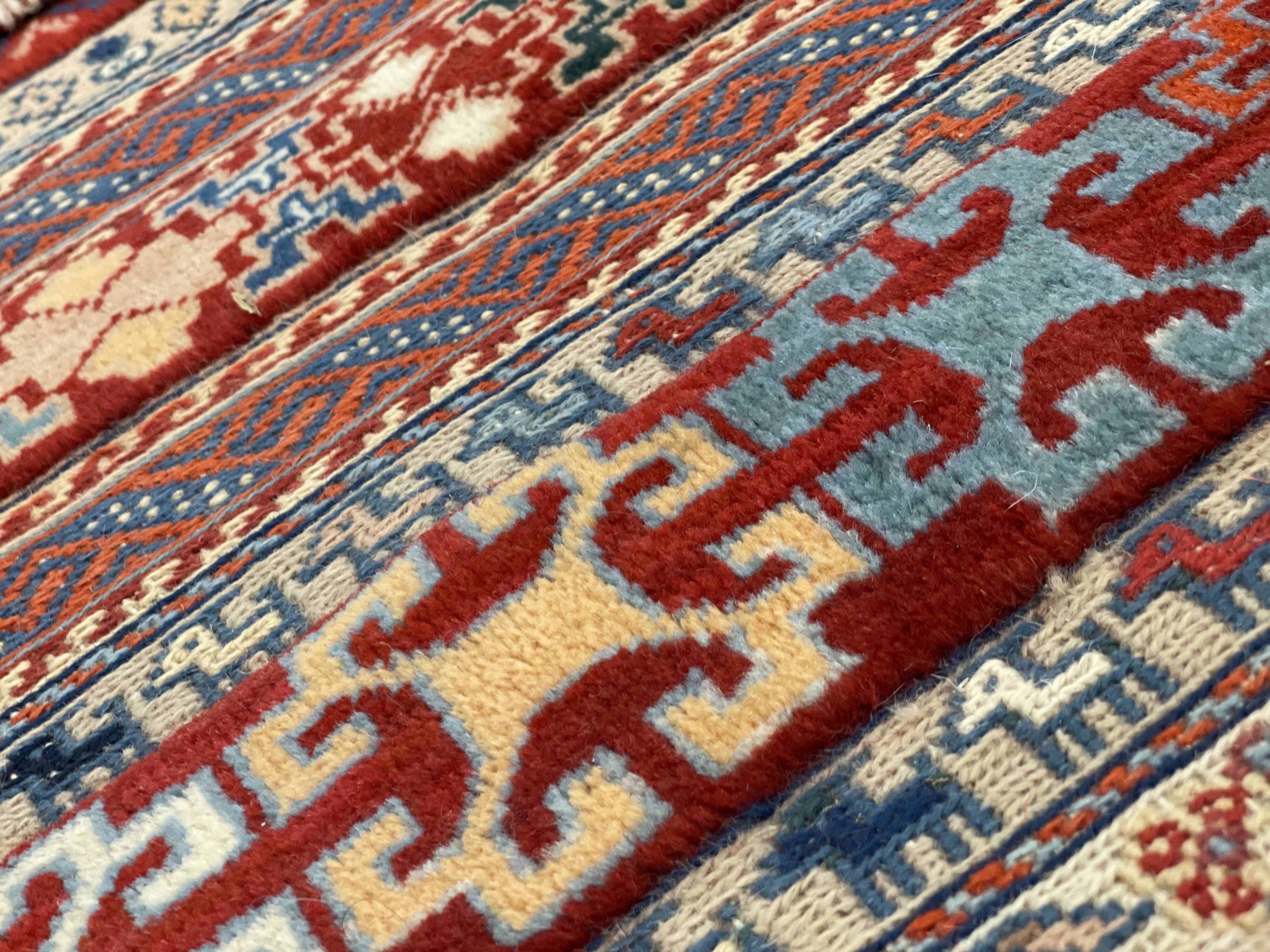 Vintage Style Red Kilim Rug Wool Handmade Tribal Flatweave 167x108cm