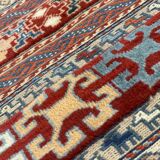 Vintage Style Red Kilim Rug Wool Handmade Tribal Flatweave 167x108cm