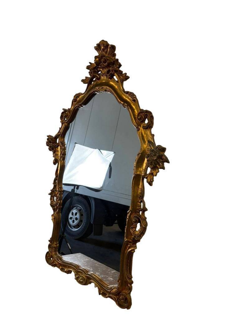 Vintage gold baroque wall mirror