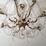Chandelier bronze and cristal