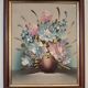 Tableau nature morte vasque rempli de fleurs