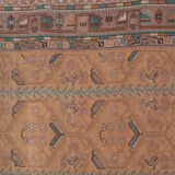 Turkish Oushak Rug With Floral Border, 1970s