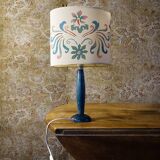 Vintage lamp with hand painted shade