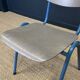 Set of 6 gray wood school chairs blue feet Netherlands 70s/80s