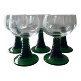 Service de 5 verres Roemer gravés 