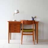Scandinavian teak desk with three drawers, 1950s/60s
