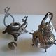 Art Nouveau teapot or samovar in silver-plated metal by goldsmith Victor Saglier