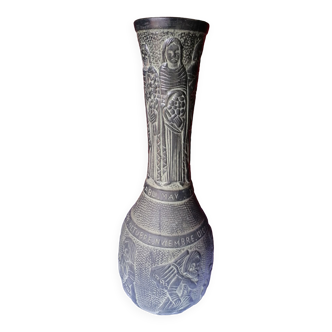Large patinated terracotta vase.