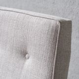 Guillerme et Chambron Oak Mid-Century French Upholstered Armchair