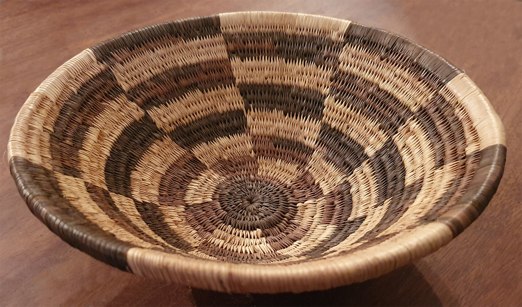 Corbeille africaine tressée, mural, panier tissé, ethnique et naturel, Botswana