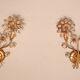 Set Hollywood Regency Wandlampe vergoldet Messing Swarovski-Kristalle Palwa