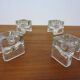 Finnish Ice Glass Candlesticks by Timo Sarpaneva for Juhava, 1970s, Set of 4