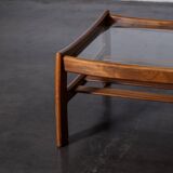 Square teak table