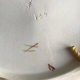 Barbotine wall dish, 19th century, Apple decor