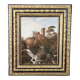 Landscape With A Castle, Oil On Canvas, Signed M.g., Italy, 18th Century