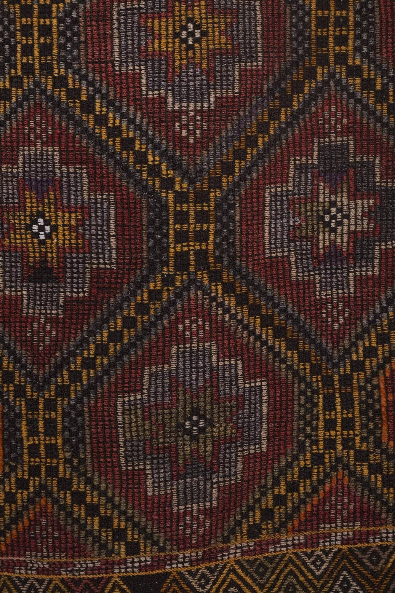 Vintage Turkish kilim handwoven 194x245 cm
