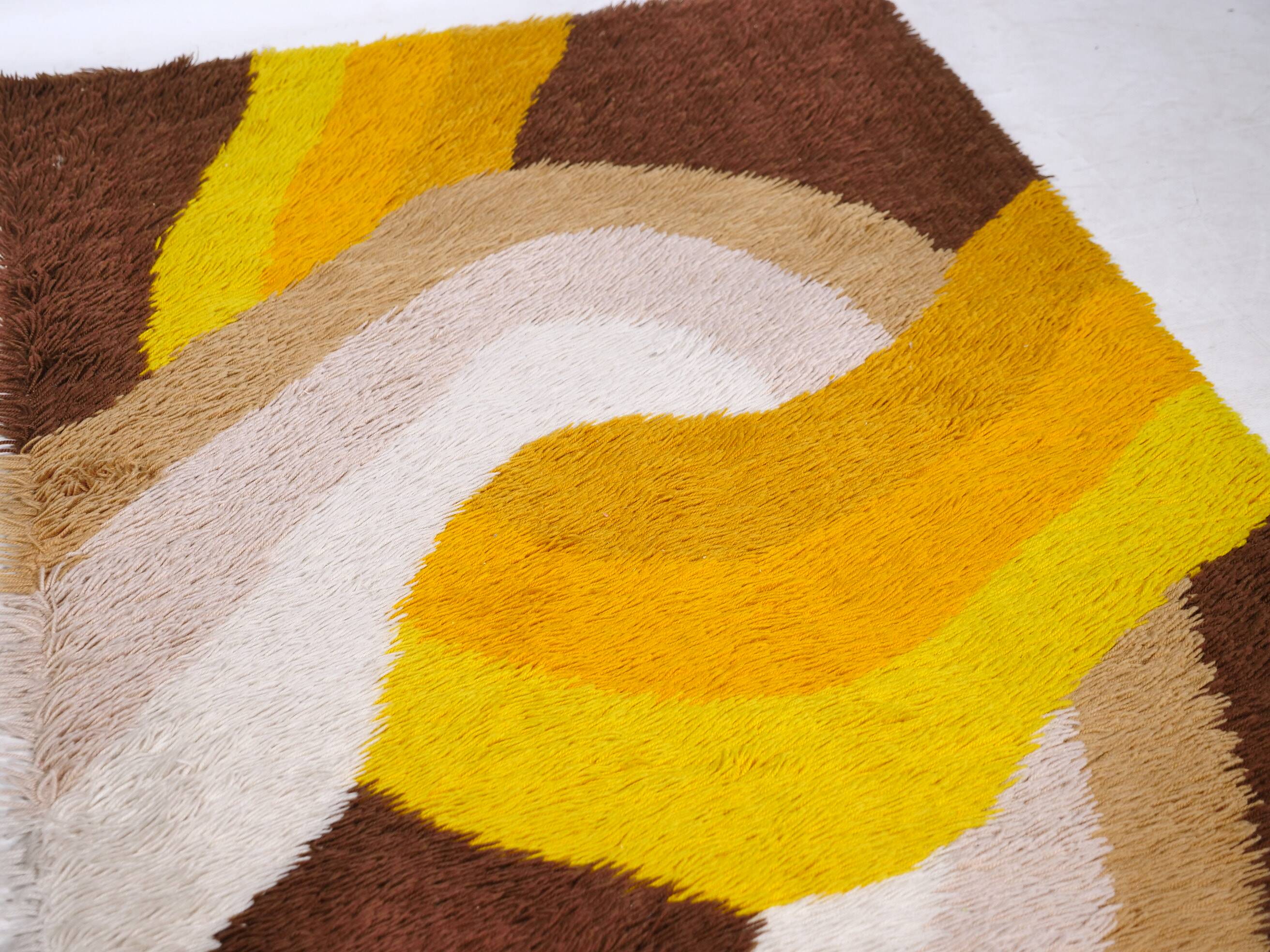 Mid-Century Vintage Space Age Wool Rug by Desso, 1970s