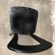 Series 12 black bistro chairs of the 70s