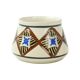 Abstract belgian art deco vase amc white blue black crackle earthenware