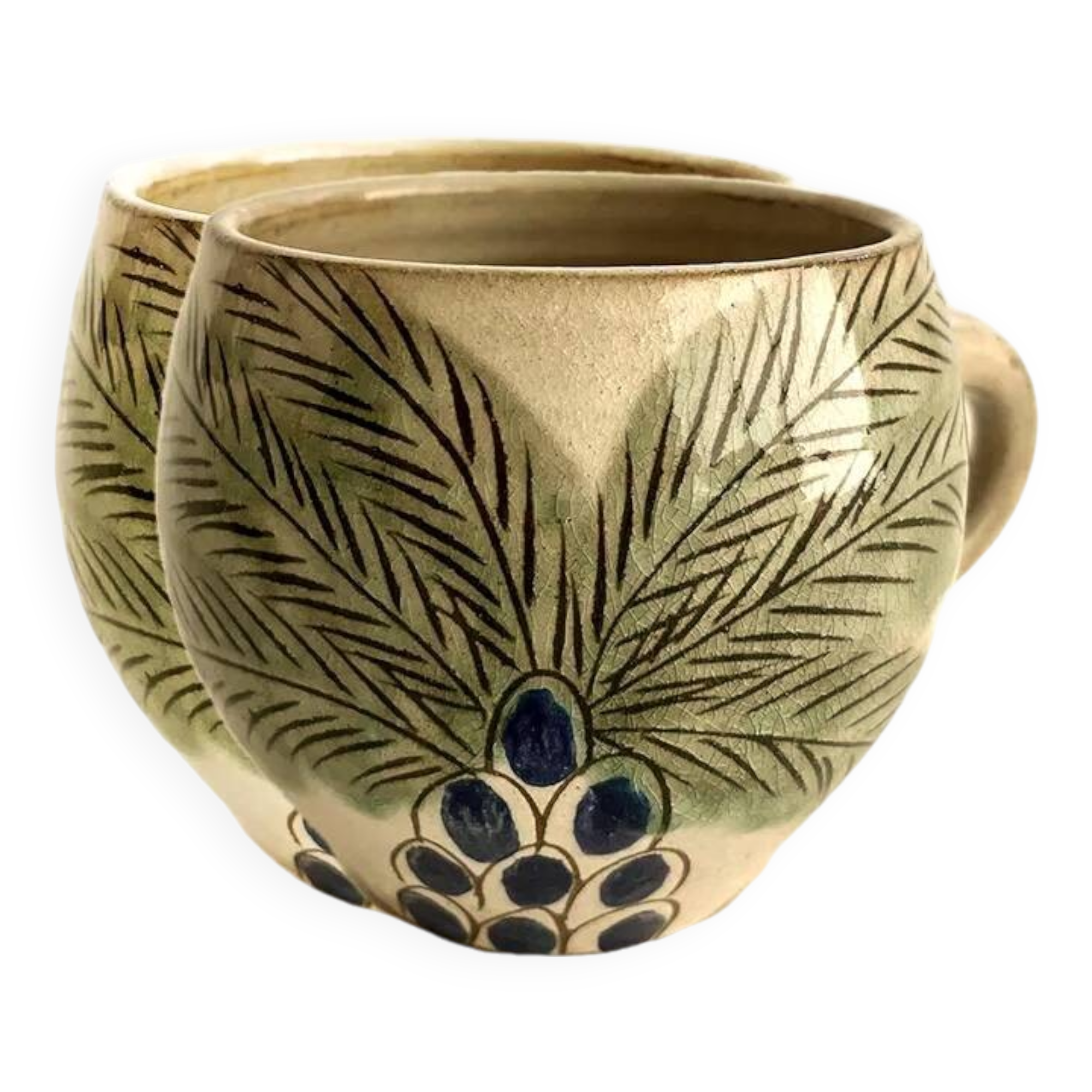 Set of 2 ceramic tea cups from Luxor - Egypt
