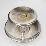 Large antique silver-plated bowl / etagère, France ca. 1900