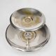 Large antique silver-plated bowl / etagère, France ca. 1900