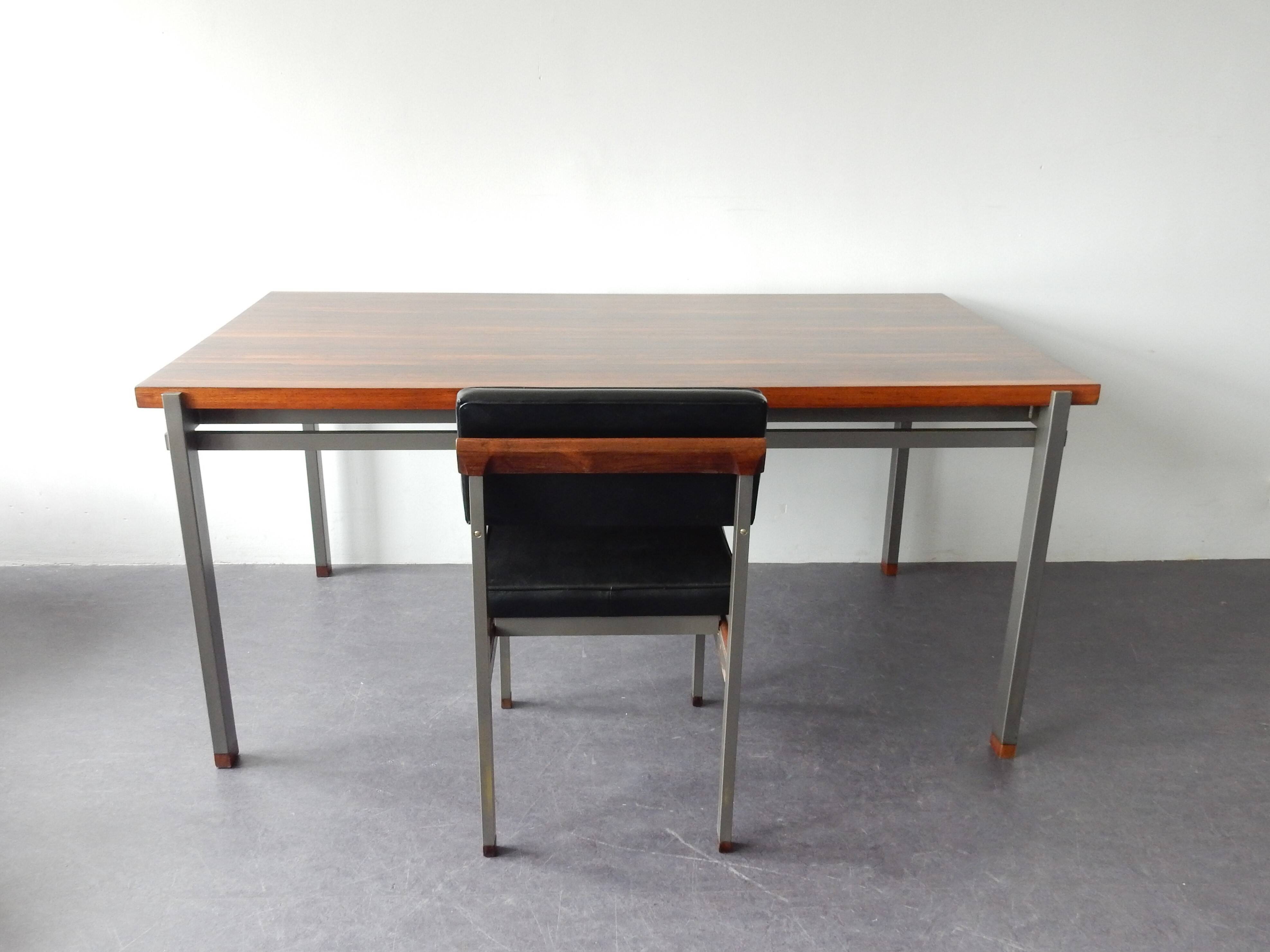 Rosewood table-desk and chair set for Topform, The Netherlands 1960's