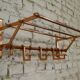 Copper cloakroom coat rack, 1930