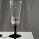 4 large Luminarc Octime vintage octagonal champagne flutes with black foot