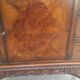 English burl walnut cabinet