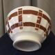 Duo of vintage bowls old white and brown