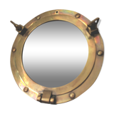 Brass window mirror 21cm diameter