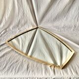 Vintage asymmetrical mirror in gilded brass