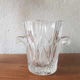 Ice bucket made of clear and frosted glass