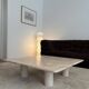 Travertine coffee table, Angelo Mangiarotti, Italy, 1970s