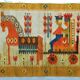 Tapisserie kilim fait main artisanat polonais années 70