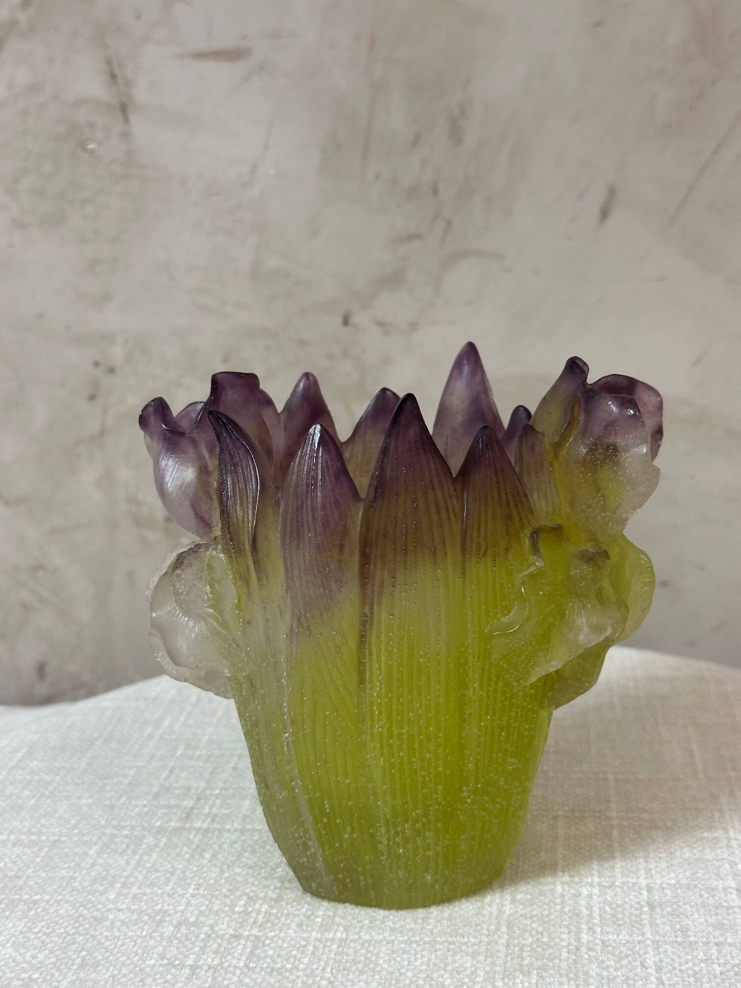 Daum glass paste vase