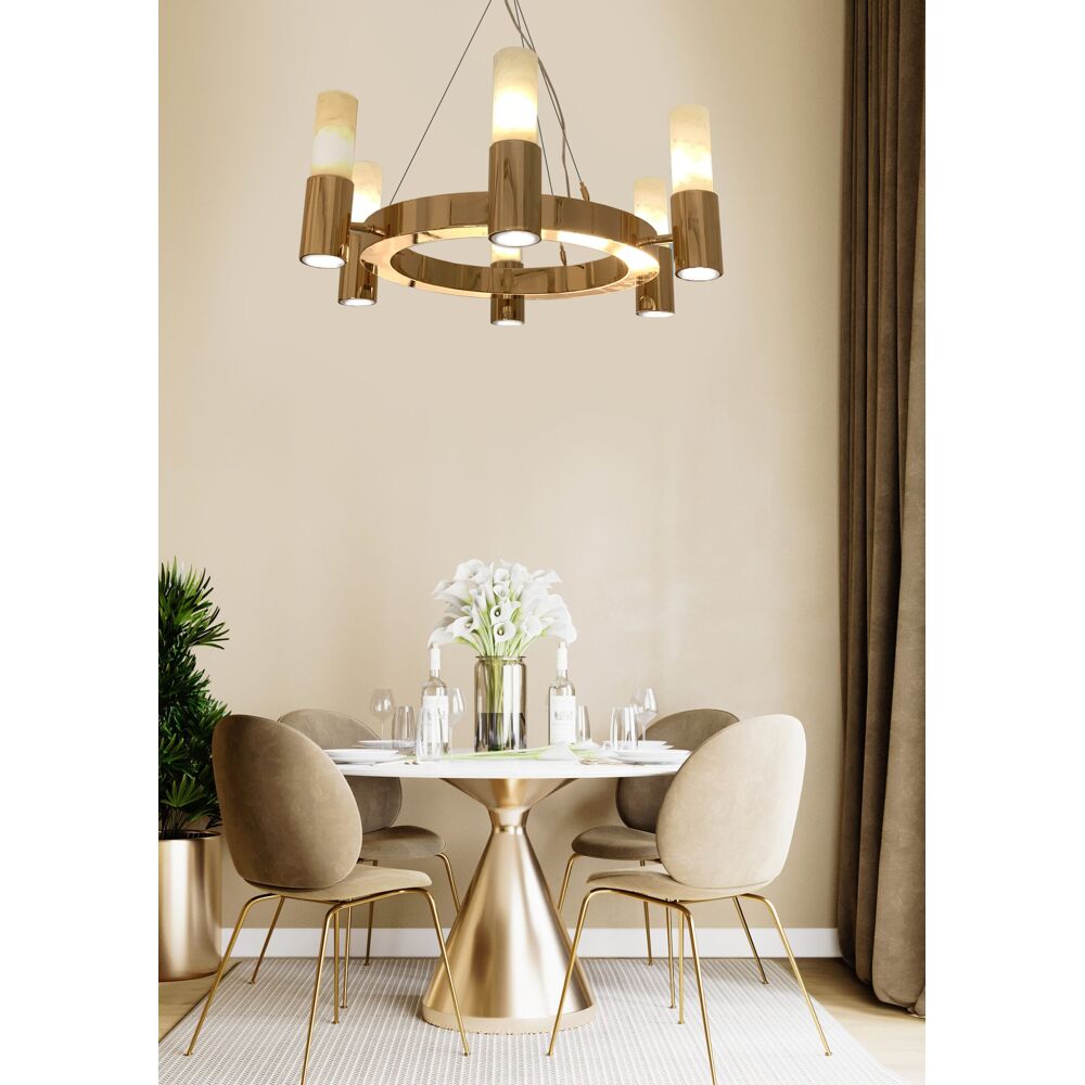 Carrara marble chandelier