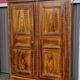 18th century Franc Comtoise wardrobe, lacquered in faux wood