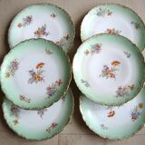 6 Limoges Elite dessert plates France