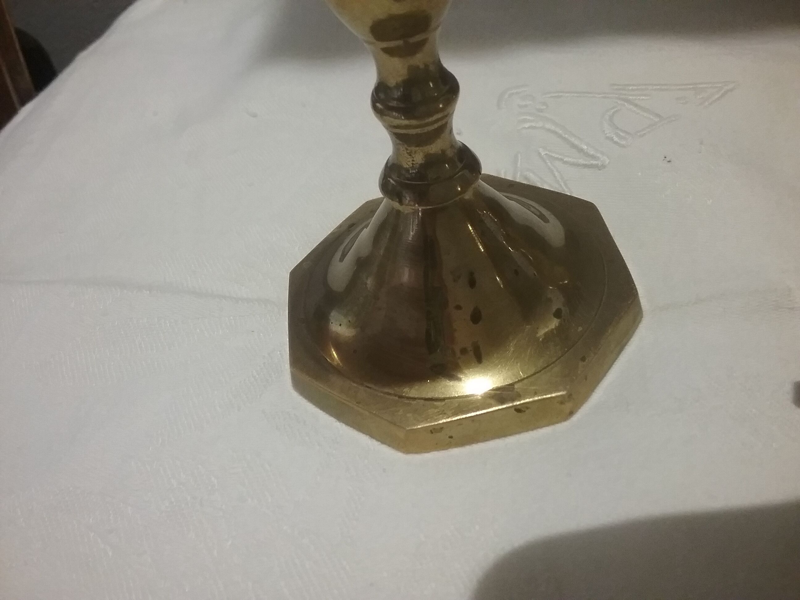 2 brass candle holders