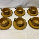 Ensemble de 6 tasses en grès vintage