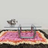 Vintage Italian design tube coffee table 1980