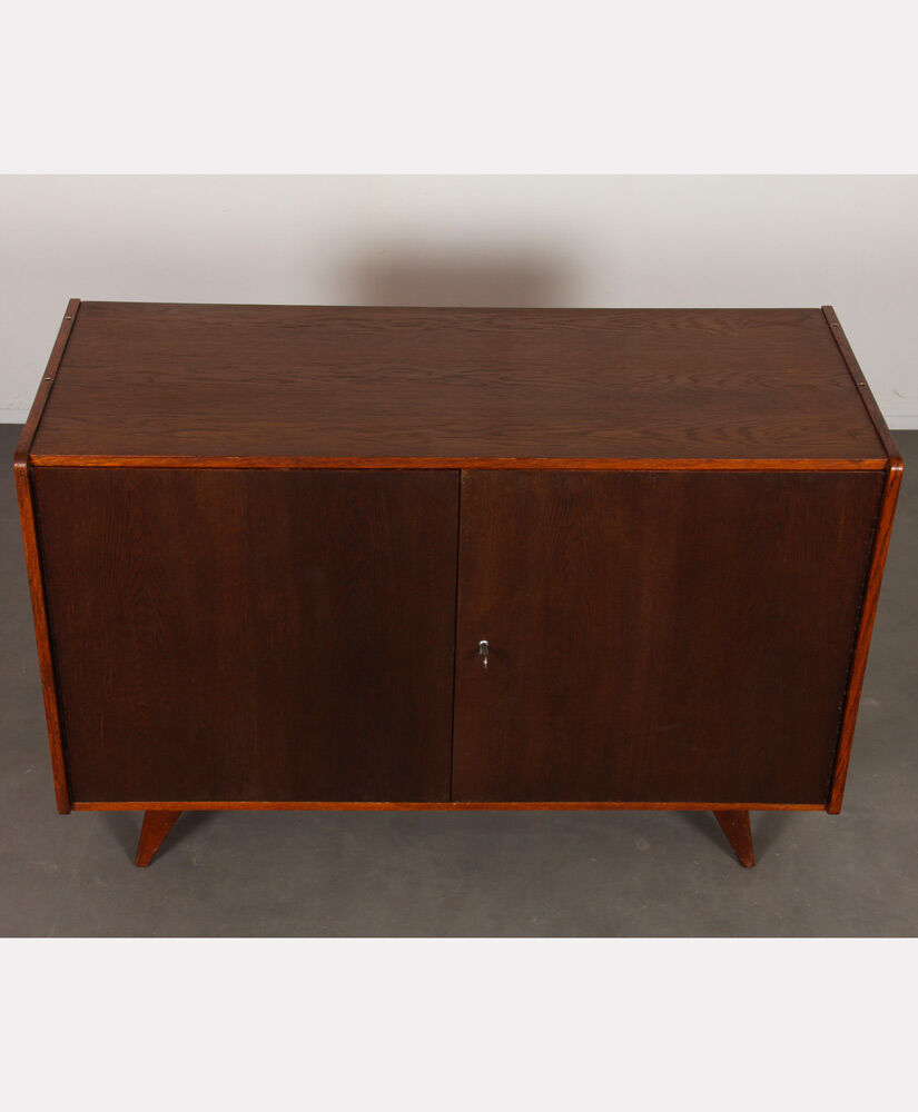 Vintage dark oak chest of drawers by Jiri Jiroutek, model U-450, 1960