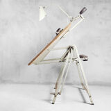 Dutch industrial drawing or architect's table witch lamp from rotanex-pool, 1950s
