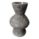 Handcrafted terracotta ceramic vase with brutalist enamel