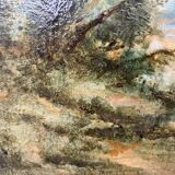 Oil on cardboard riveting nineteenth eugene labitte