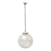 Vintage sphere chandelier in transparent glass and metal – 1960s